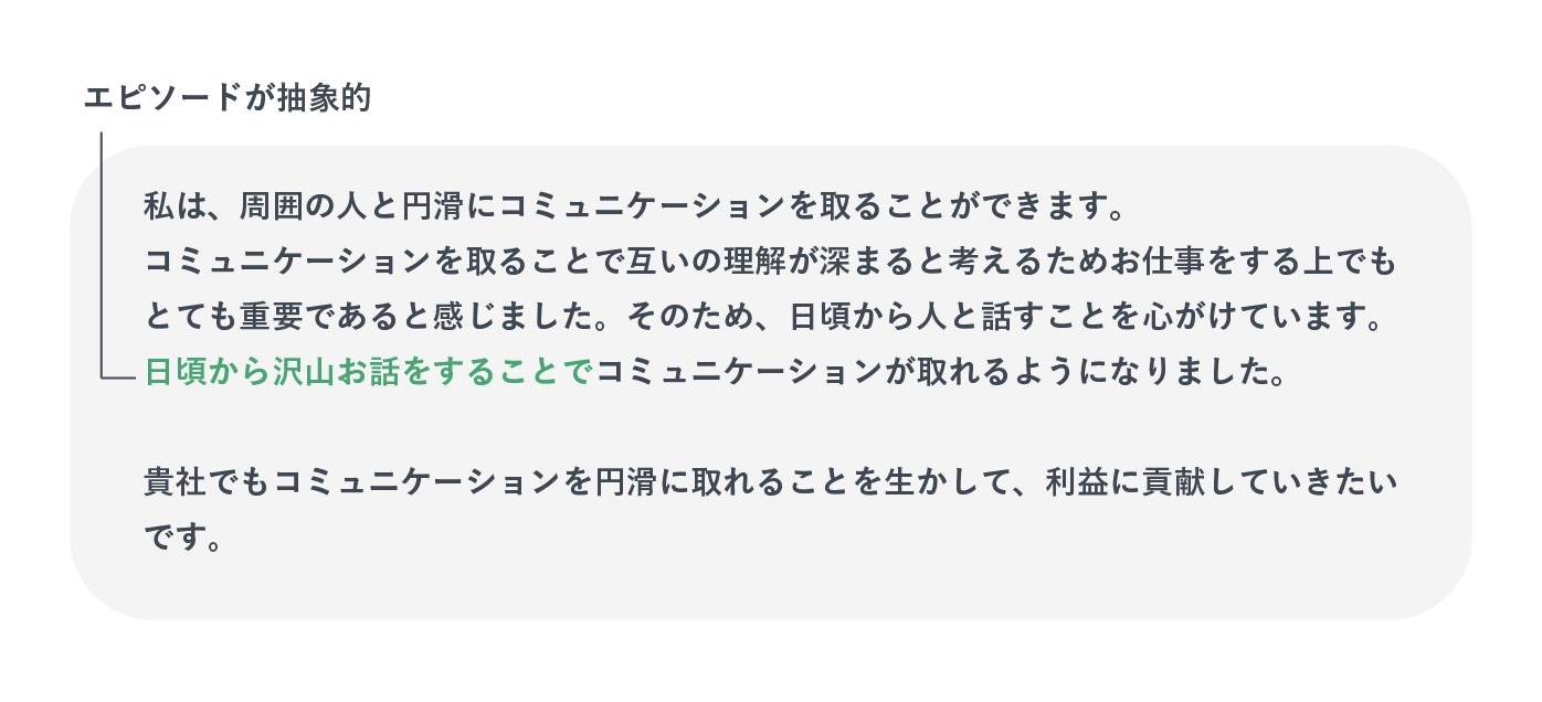 具体的なエピソードがないNGな自己PRの例文