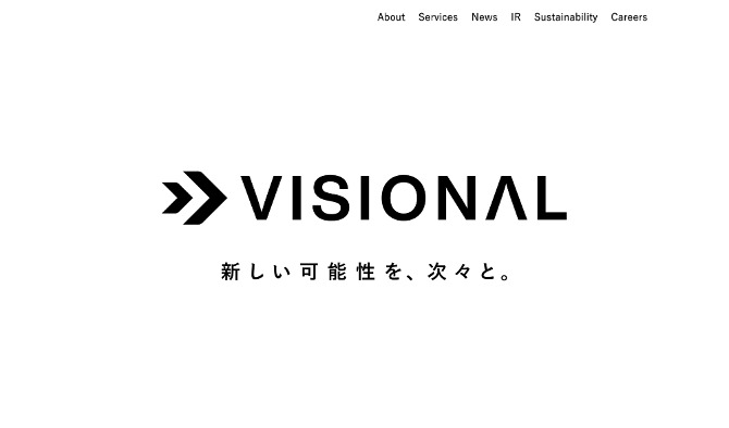 ビジョナル株式会社のホームページ画像